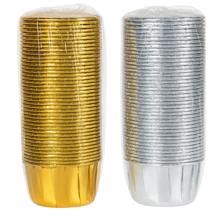 Форма для кексов золото,серебро