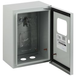 Корпус металлический ЭРА SIMPLE ЩМПг-00 с окном (290х220х175) IP54 У2 серый | Корпуса металлические с монтажной панелью