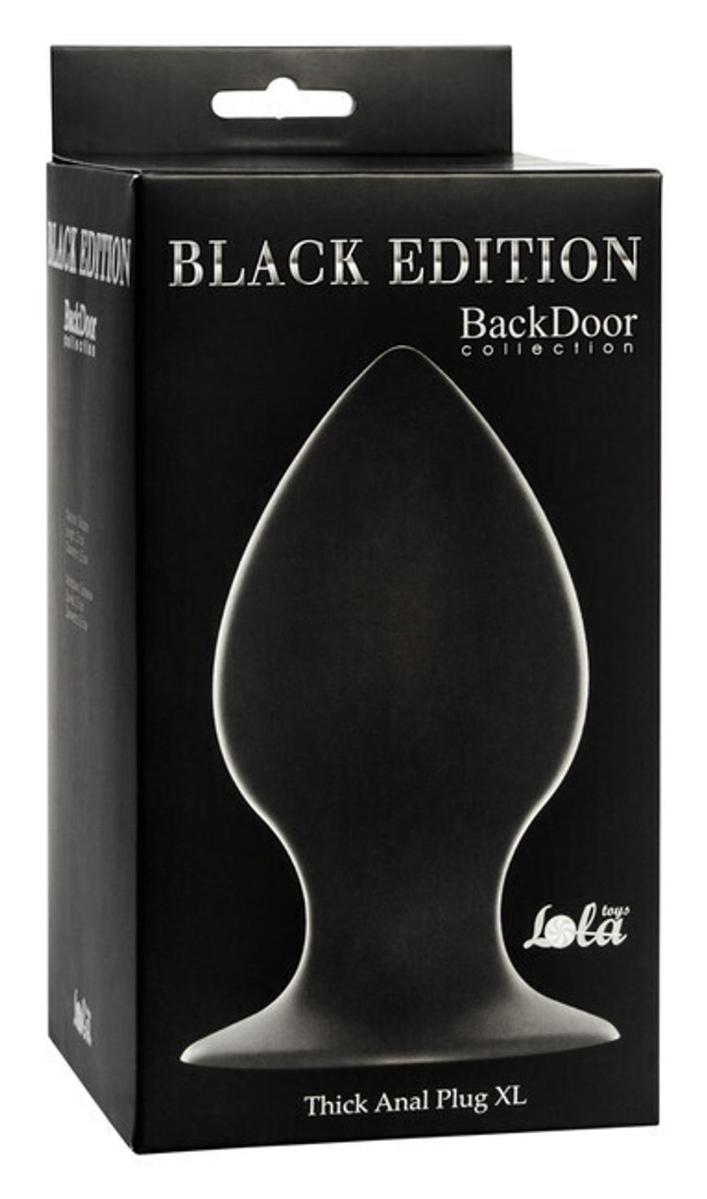 Большая анальная пробка на присоске Thick Anal Plug XL (13 см , черный) (Цвет: черный)