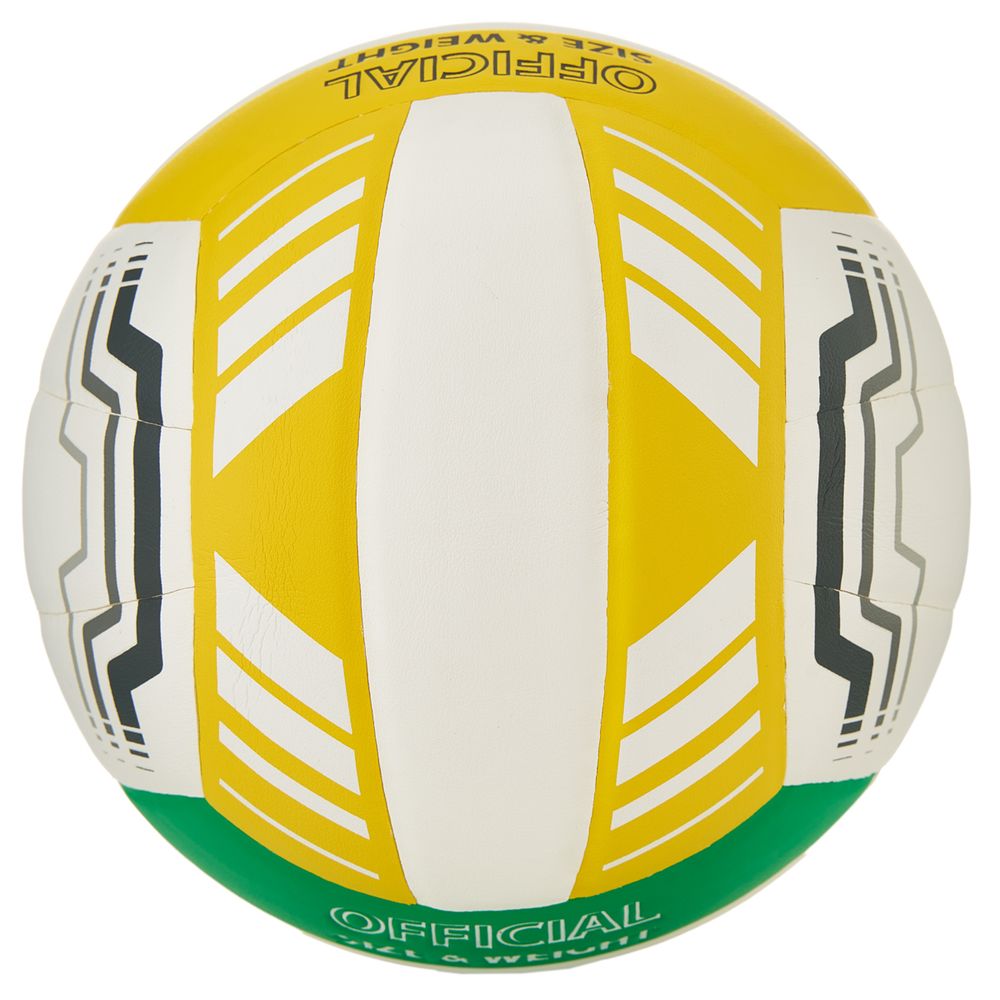 Мяч вол. TORRES VB 650, V32425, р.5, синт.кожа полиуретан, клееный, бут.кам, бел-зелено-желт