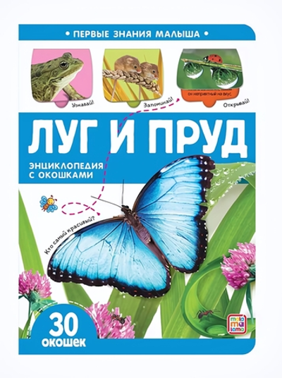 Энциклопендия с окошками Первые знания малыша "Луг и пруд" (Malamalama)
