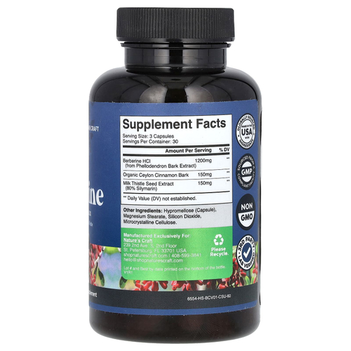 Nature's Craft, берберин, 90 капсул