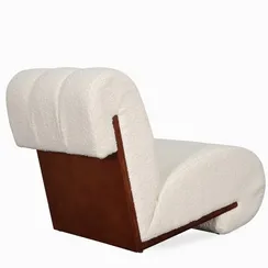 Лаунж-кресло Mesnil, молочное букле