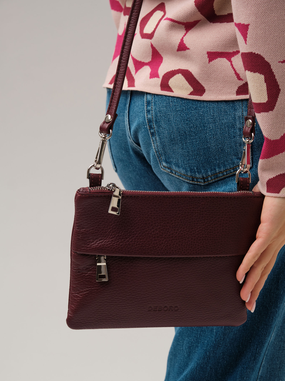 Сумка кросс-боди Deboro 3017 бордо