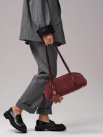 Женская замшевая сумка DBR 31225 зимняя вишня