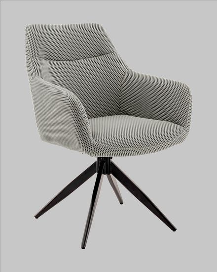 Стул обеденный, крутящийся Enid серо-зеленый ткань Sonic