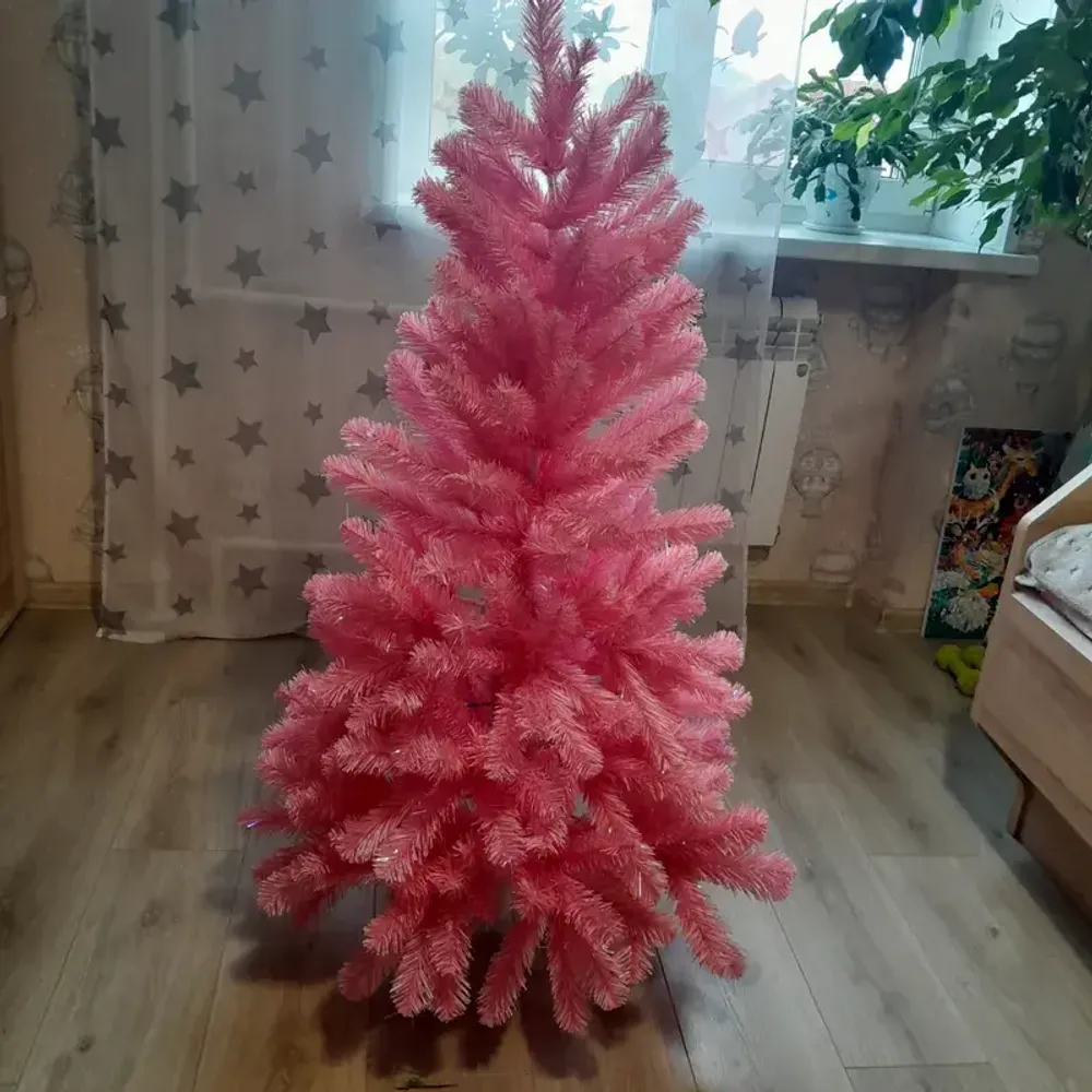 Искусственная розовая елка «Искристая розовая» (пвх) 180 см / 1.8 м
