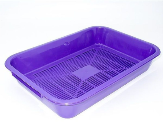 Эдельвейс Туалет кошачий глубокий, средний с сеткой 36*26*6,5 /470114/