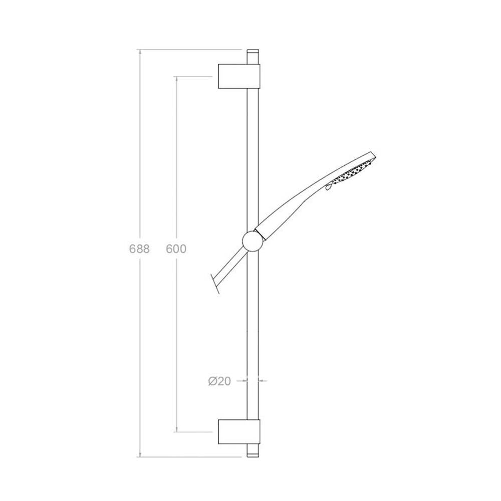 Душевая штанга с душевым комплектом 7750TR