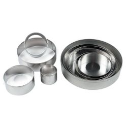 Набор кондитерских форм "Кольцо", h 3 см, d 4/ 6/ 7/ 8/ 9/ 10/ 11/ 12/ 12,5 см, P.L. Pro