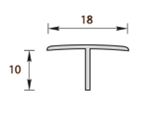 Т-профиль белый 2700 мм
