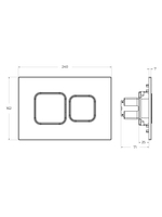 Пневматическая кнопка смыва Cezares PN2-BTN-01