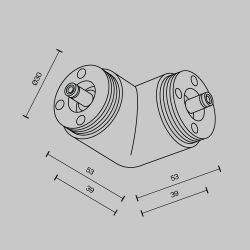 Угловой коннектор для системы без ввода питания Maytoni   CA014CL-B