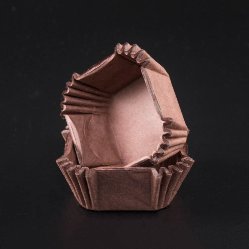 Капсулы для конфет, корич, квадр (35*35*22 мм), 100 шт