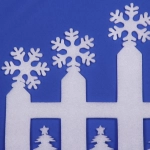 Украшение новогоднее «Забор с весёлыми снежинками» 55*35 см