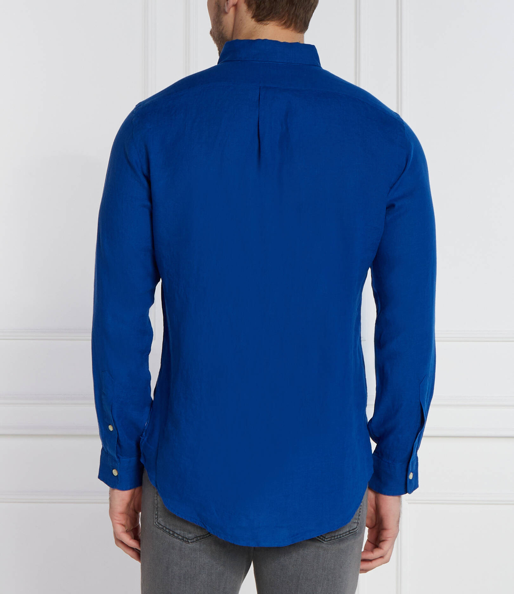 льняная рубашка POLO RALPH LAUREN - темно-голубой(710794141)