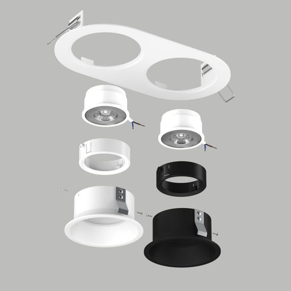 Комплект со светильником Lightstar Domino Round (214656+214606+214607+214006+214007) D6560607WBMOD