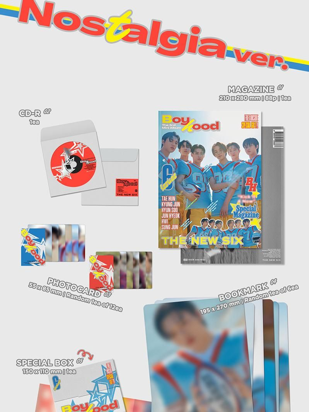 Альбом THE NEW SIX (TNX) - BOYHOOD 3rd Mini Album RANDOM Version