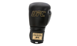 UFC Премиальные тренировочные перчатки на липучке чёрные - 14 Oz