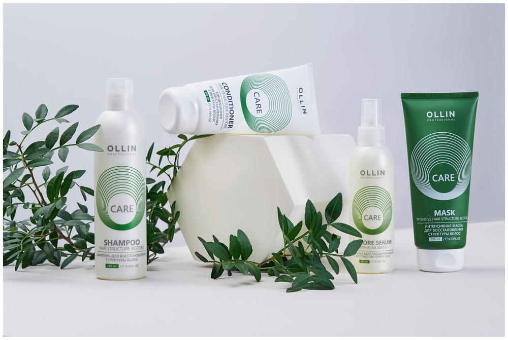 OLLIN CARE Сыворотка восстанавливающая с экстрактом семян льна 150мл/ Restore Serum with Flax Seeds