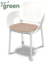 Кресло пластиковое с обивкой Scab Design Hug, лен