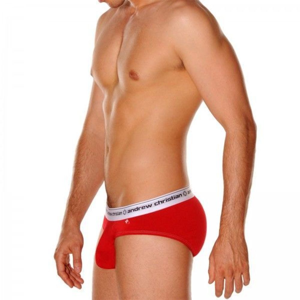 Мужские трусы брифы красные Andrew Christian Red Brief