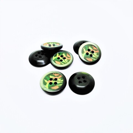 Пуговицы №605, 4пр., 20мм, цв.зеленый (CN 2752)
