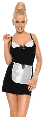 Костюм игривой официантки из 2 предметов (Размер: M-L) (Цвет: черный с белым)