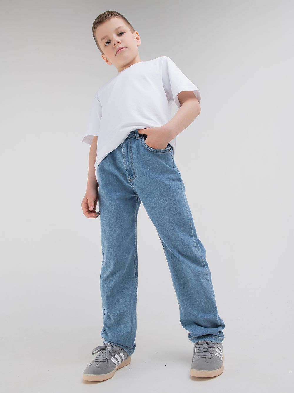 Джинсы прямые "Голубые" 7+