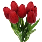 Цветы искусственные «Natur» 38см Тюльпаны 7шт бордовые