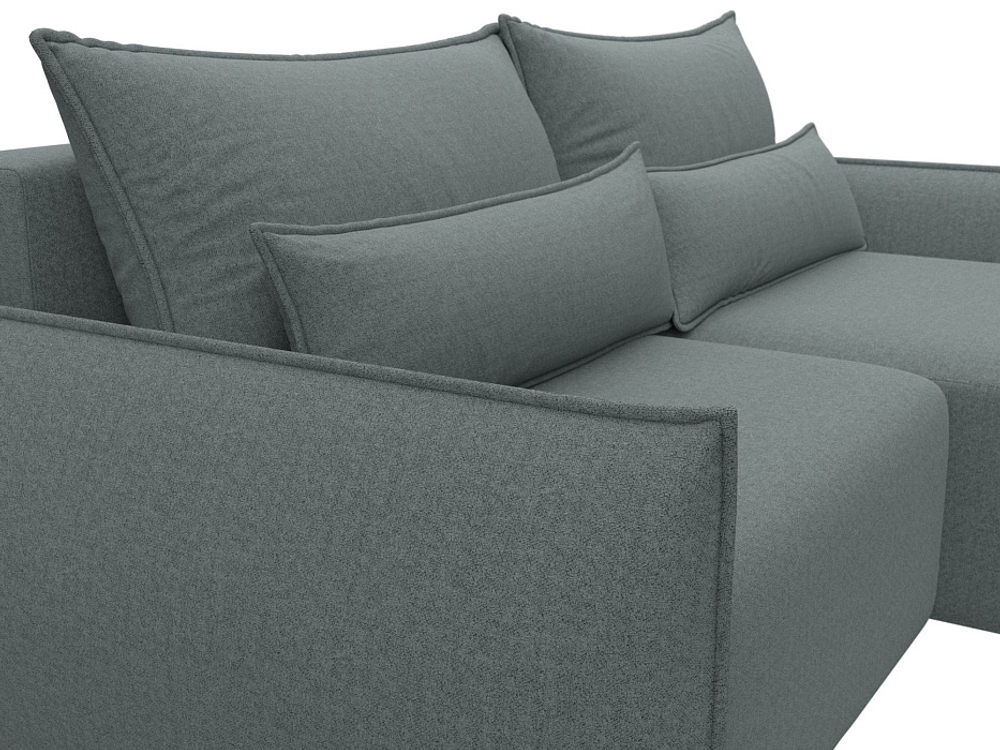 Диван угловой Лига-051 НПБ угол универсальный рогожка Амур 07 серый