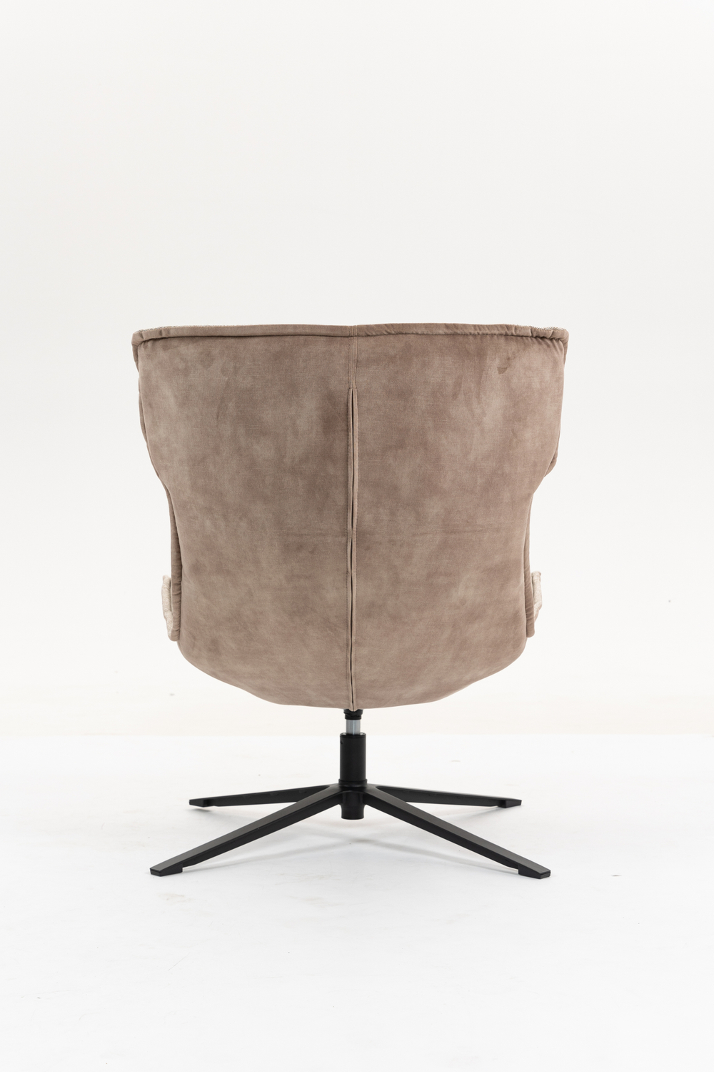 Кресло лаунж Sway бежевый с коричневым