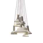 Pendant design lamp  TORCH by Sylvain Willenz (White,  10 lampshades)