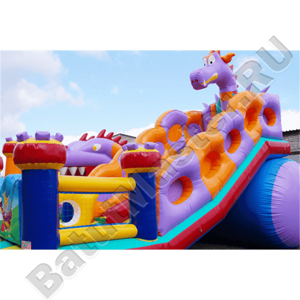 Большая надувная горка "Ящер 2"