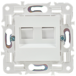 SKANDY Розетка компьютерная двойная RJ45 кат.5E SK-K03W арктический белый IEK