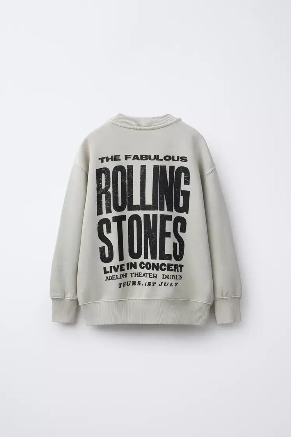 ZARA ТОЛСТОВКА С ПРИНТОМ ROLLING STONES ©, ПЕСОЧНЫЙ
