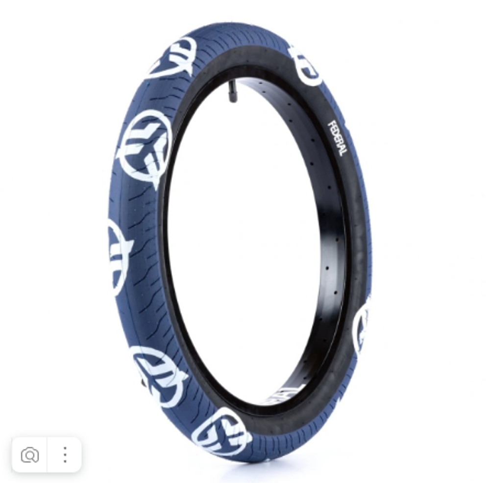 BMX Покрышка Federal Command LP 2,40" Blue w/ White Logo 2,40" 60psi (синий / белое лого) арт: TYFE0