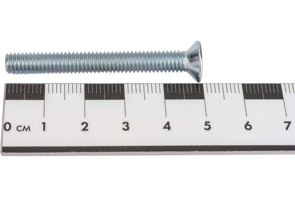 ВИНТ СТРОЙБАТ С ПОТАЙНОЙ ГОЛОВКОЙ ОЦИНК DIN 965 М 6Х50 6ШТ