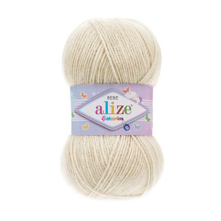 Секерим бэби (Sekerim bebe) пряжа Alize 100%акрил 5х100г/320м (599 слоновая кость)