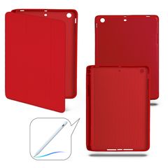 Чехол книжка-подставка Smart Case Pensil со слотом для стилуса для iPad Mini 1, 2, 3 (7.9") - 2012, 2013, 2014 (Красный / Red)