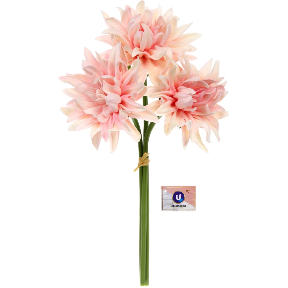 Цветы искусственные «Natur» 34см Хризантемы 3шт персиковые