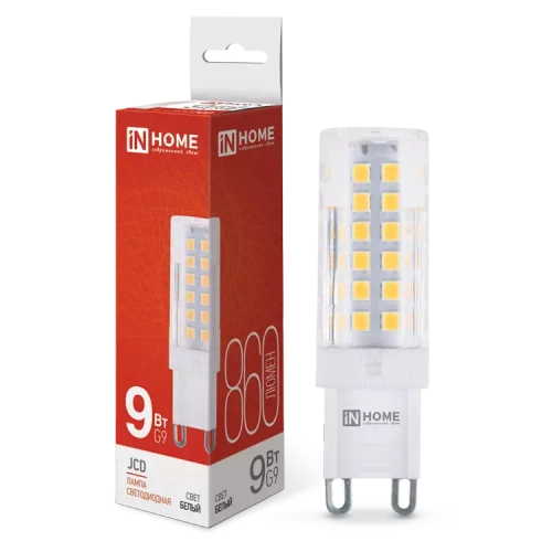 Лампа светодиодная LED-JCD 9Вт 230В G9 4000К БЕЛЫЙ 860Лм IN HOME