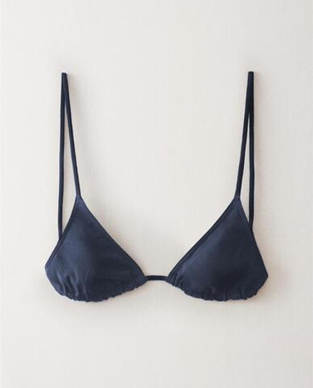 ZARA HOME БИКИНИ ТОП С ТРЕУГОЛЬНЫМИ ЧАШКАМИ, СИНИЙ