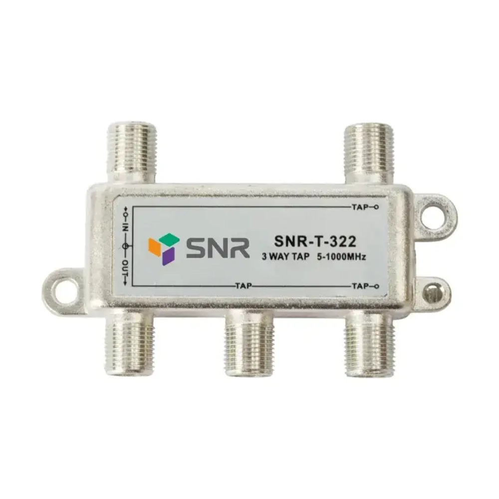 Ответвитель абонентский SNR-T-322 на 3 отвода, вносимое затухание IN-TAP 22dB.