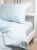 Купить постельное белье 150 на 200 небесное сатин