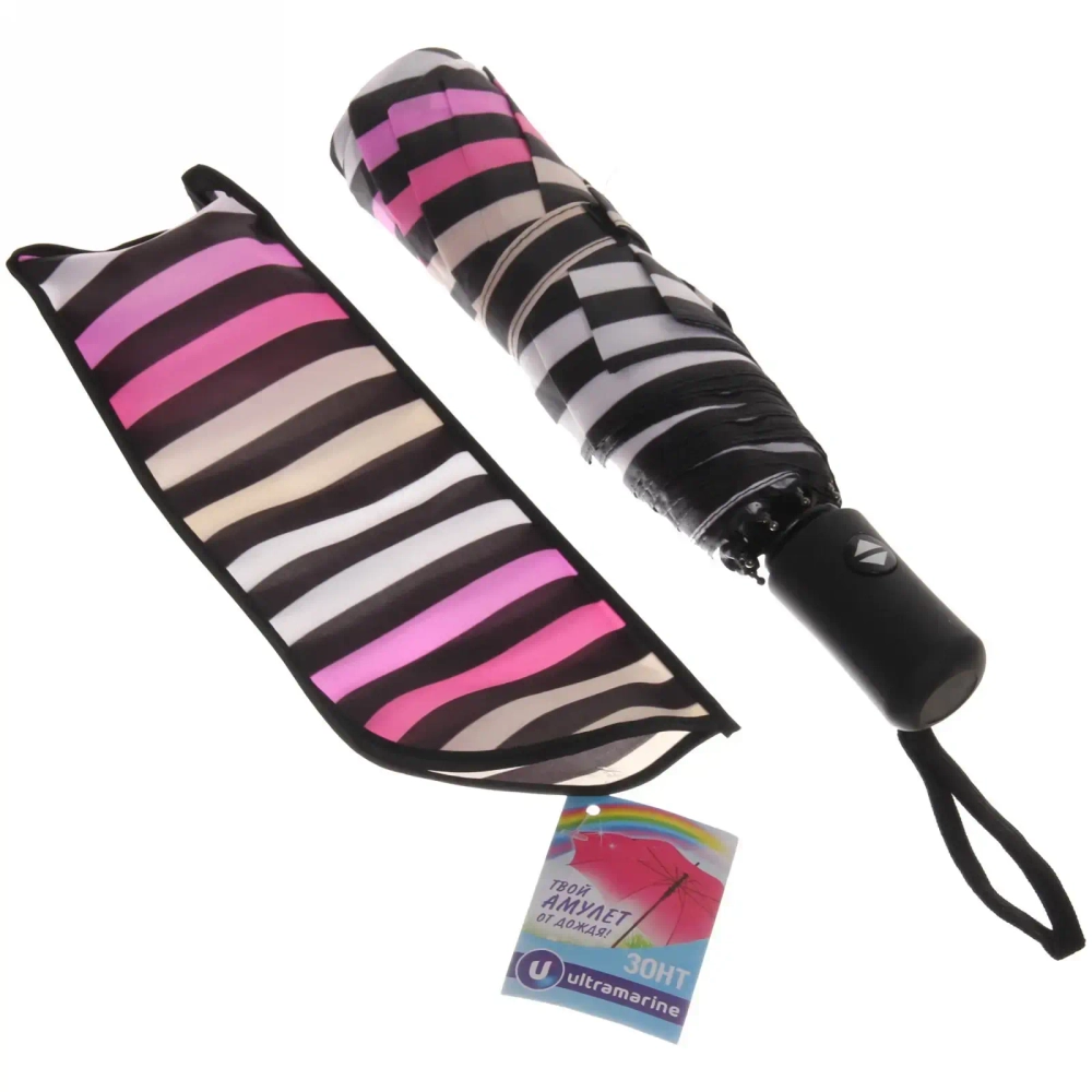 New Зонт женский автомат «Ultramarine - Антэра», микс 6 цветов, 8 спиц, d-108см, длина в слож. виде 28см