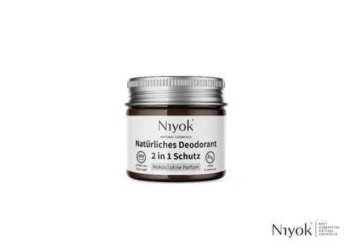 Дезодорант 2-в-1 с защитой от кокоса, без отдушек Niyok, 40 мл