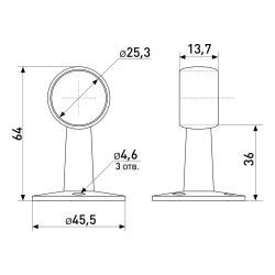 Комплект Держателей дистанционных сквозных SOLLER TH-86 d-25 мм (2шт)