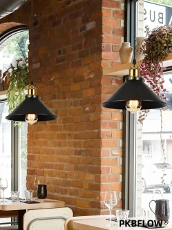 Светильник подвесной,черный с медью,Подвесной светильник лофт,Черный ретро,В комплекте без лампочек,E27