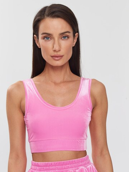 Топ розовый бархат